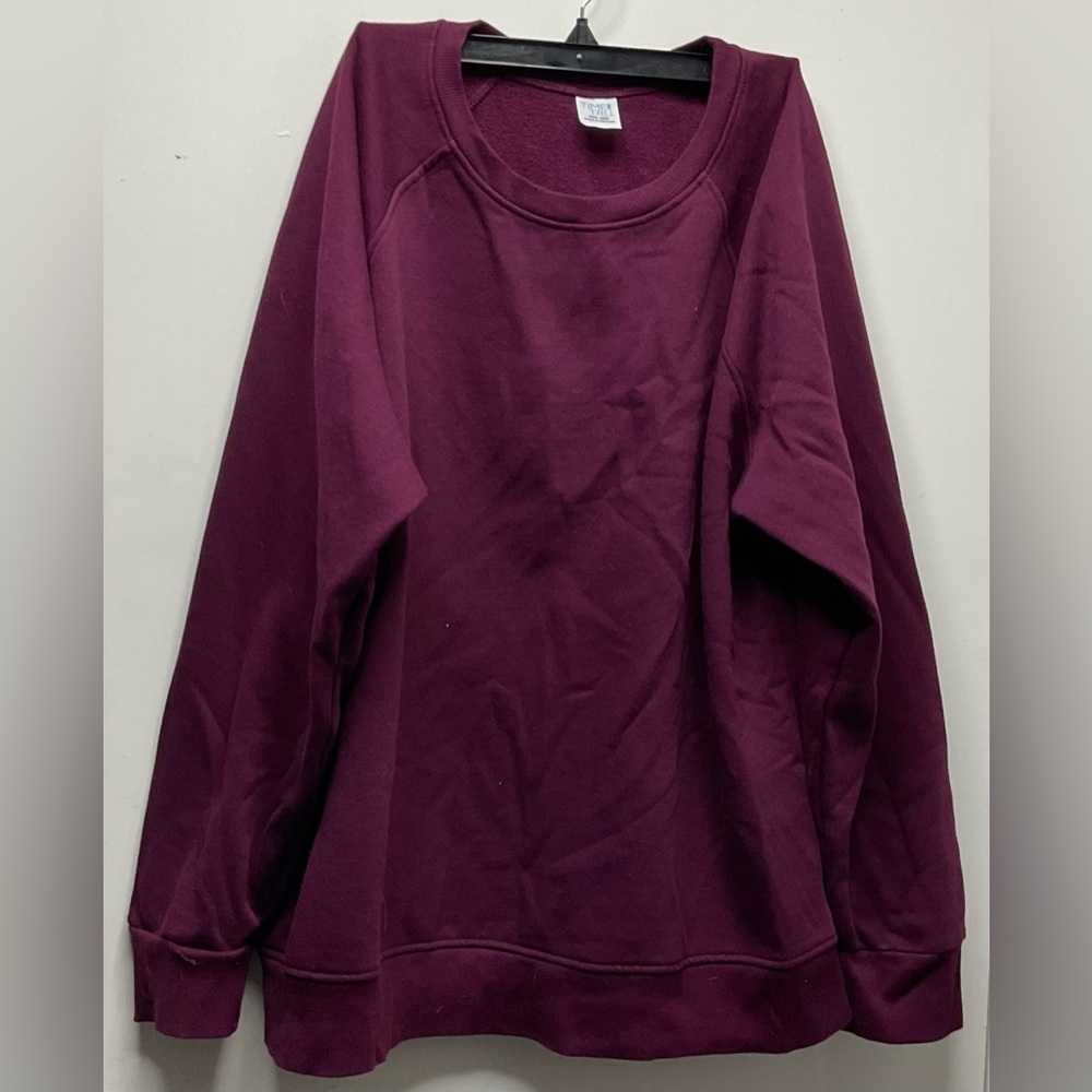 Time and Tru Purple Sweatshirt Crew Neck Long Sleeve Size XXL